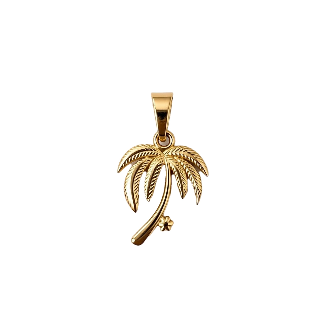 پلاک گردنی طلا مینیمالیست طرح نخل