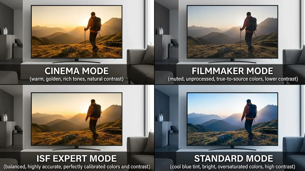 انتخاب بهترین حالت تصویر برای رنگ طبیعی