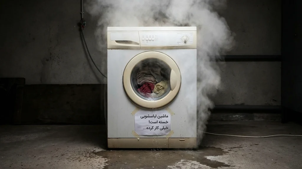 کار کردن بیش از حد ماشین لباسشویی