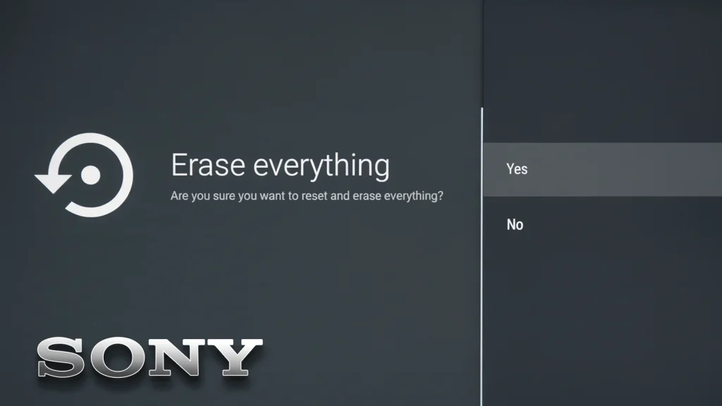 ریست کردن تلویزیون سونی