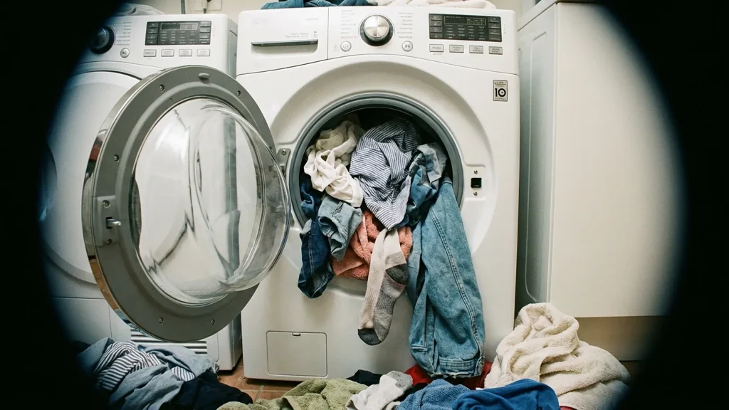 کم بودن یا پراکنده بودن لباسها در دیگ