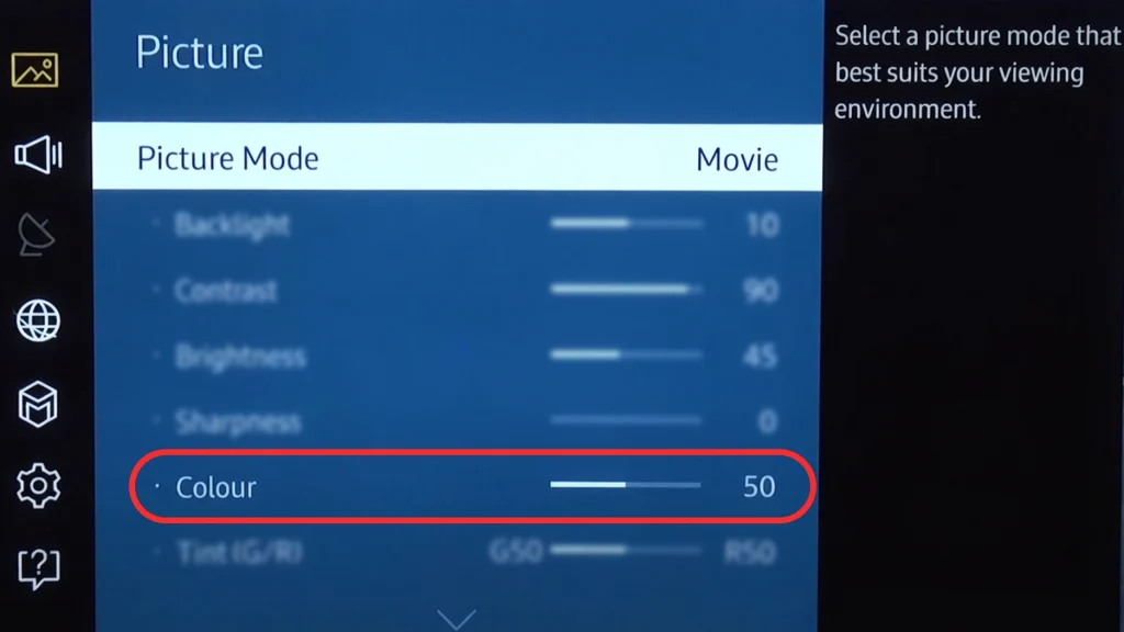 تنظیم شدت رنگ (Color / Saturation)