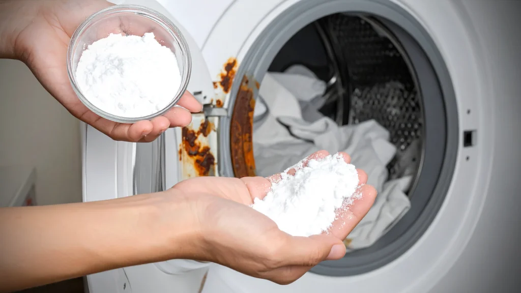 رفع زنگ زدگی ماشین لباسشویی با جوش شیرین و روش‌های خانگی