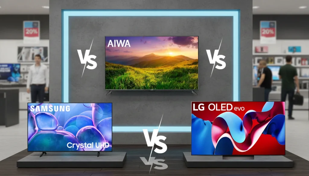 مقایسه تلویزیون آیوا با سامسونگ و ال جی در کیفیت صوتی