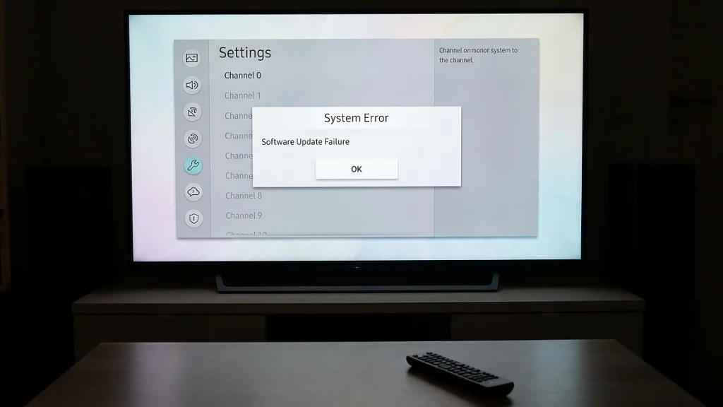 مشکلات نرمافزاری یا باگ سیستم تلویزیون