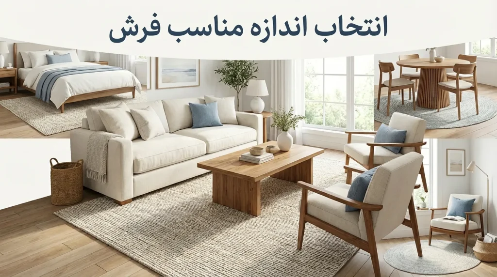 انتخاب اندازه مناسب فرش