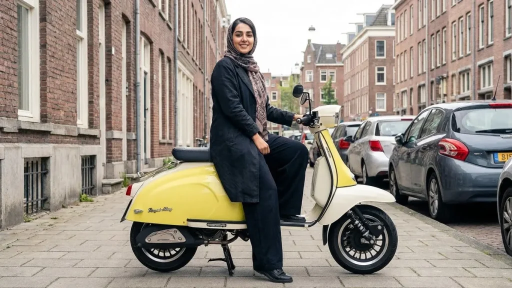 موتور برای خانم ها: موتور سیکلت بنزینی طرح رویال الوی مدل TG 180