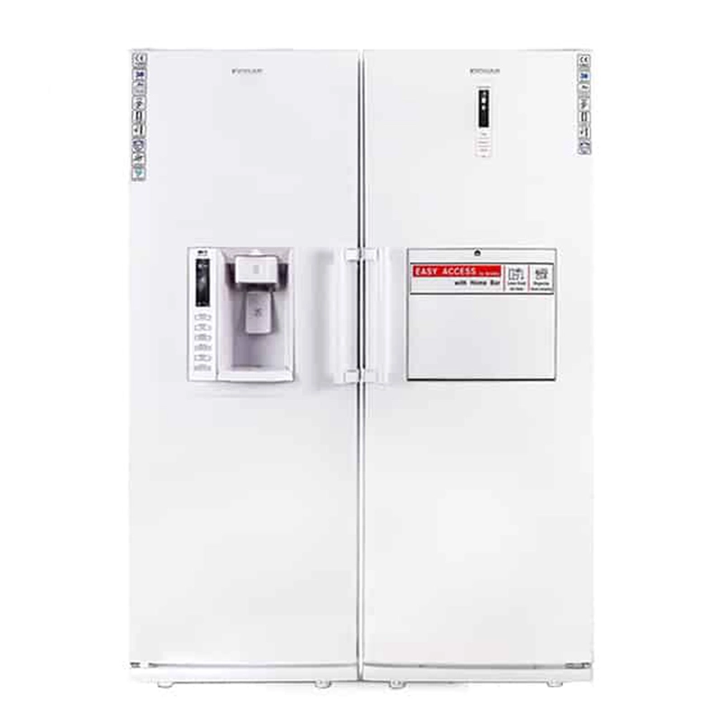 یخچال فریزر دوقلو دونار D21 پلاس هوم بار و یخساز اتوماتیک سفید