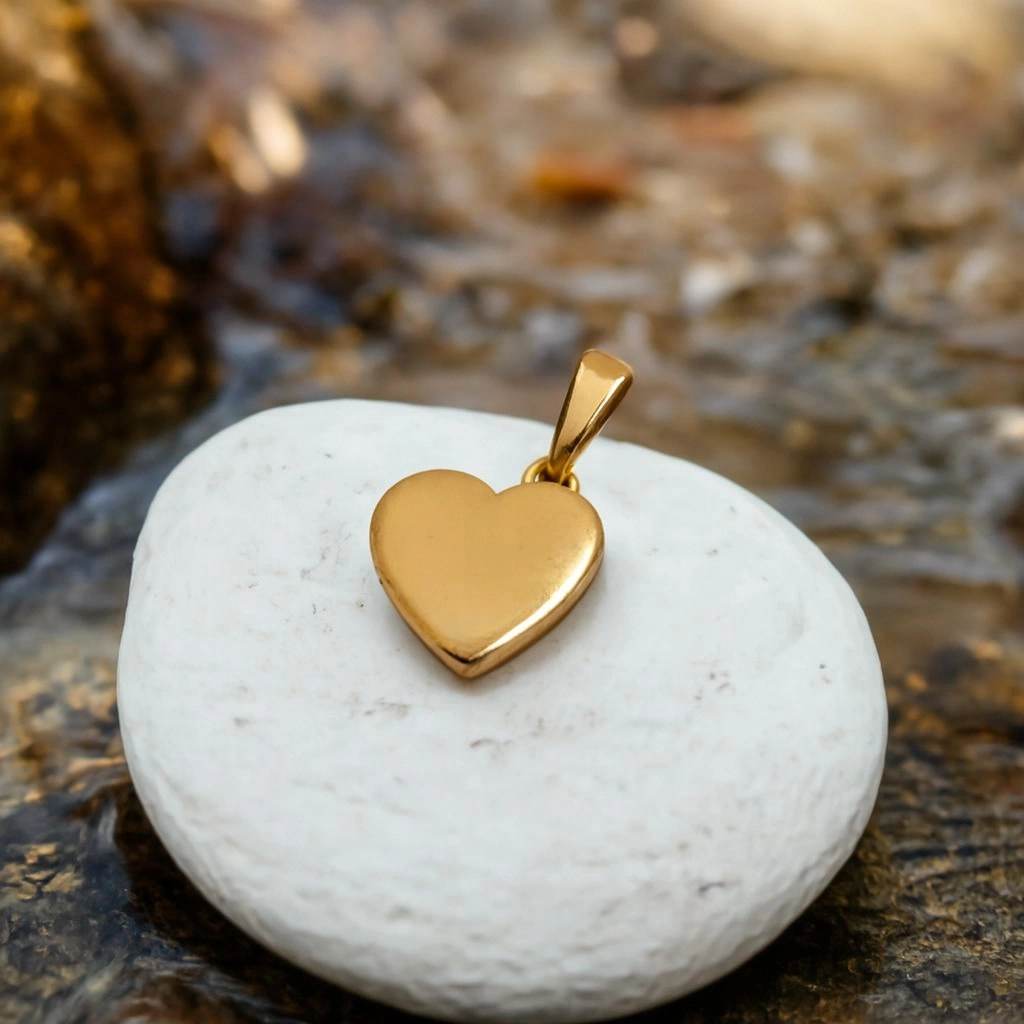 پلاک گردنی طلا مینیمالیست طرح لاو سیمپل