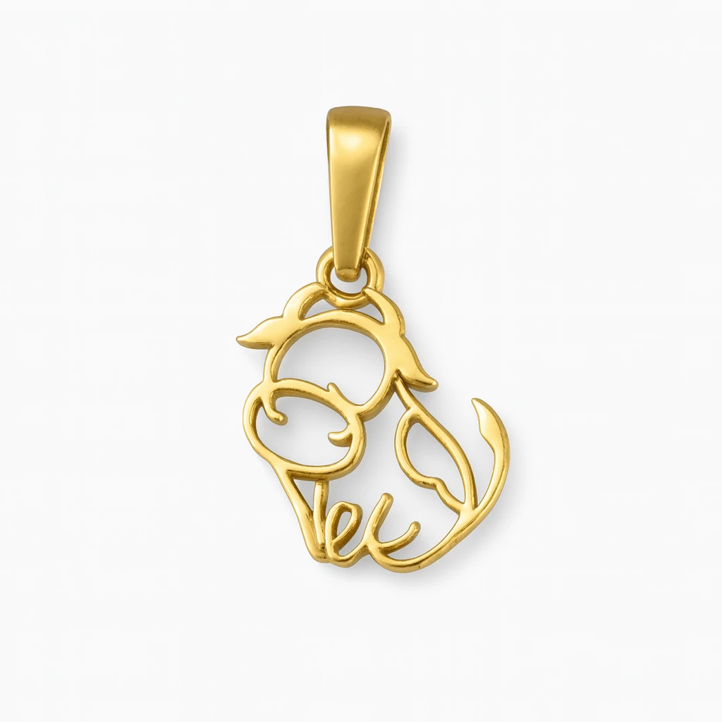 پلاک گردنی طلا مینیمالیست طرح گاو پیشونی