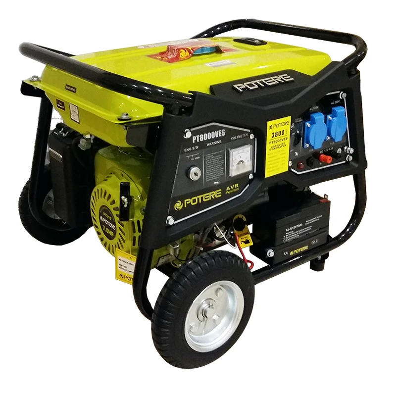 موتور برق بنزینی پوتر PT8000VES ظرفیت 3.8 کیلو وات
