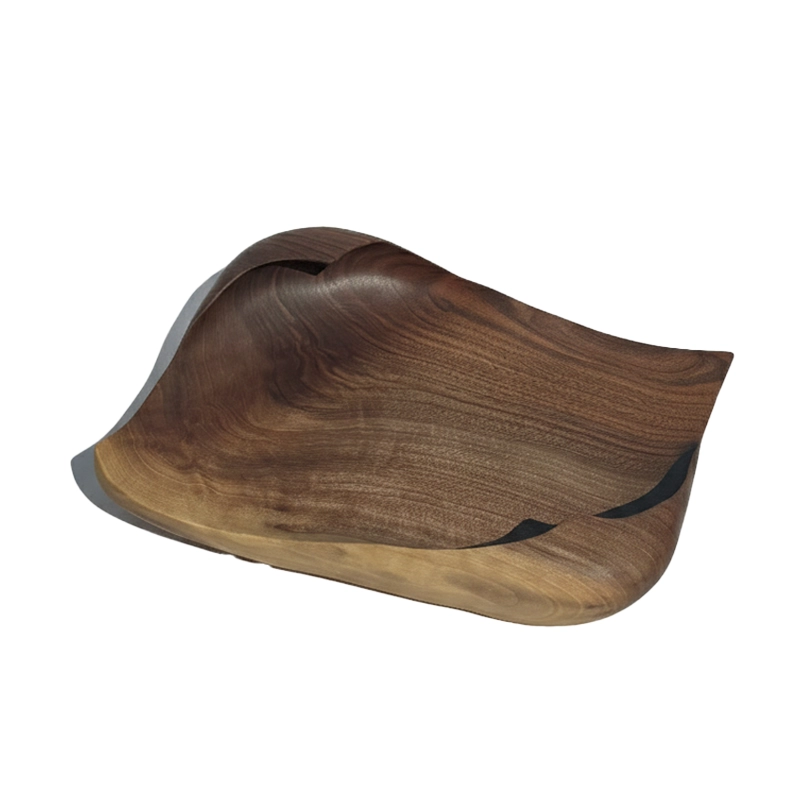 میوه خوری چوبی دست ساز کیو وود کد 3014 چوب گردو طبیعی