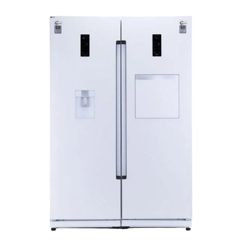 یخچال فریزر کلور دوقلو (عرض ۲*۶۰) ROSSO PLUS هوم بار و یخساز اتومات سفید