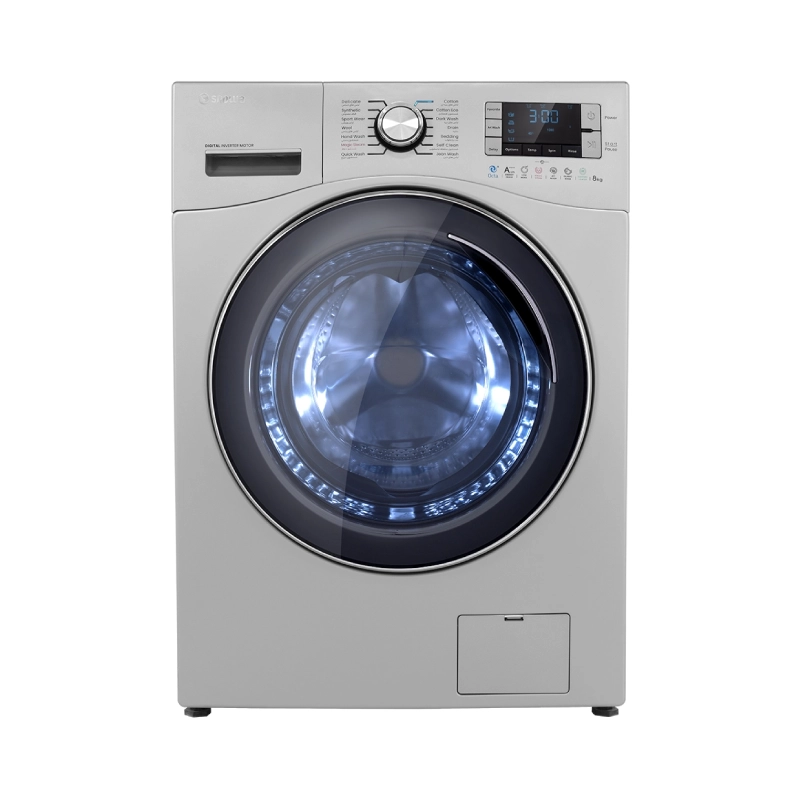 ماشین لباسشویی اسنوا SWM-84s40 ظرفیت 8 کیلوگرم استیل