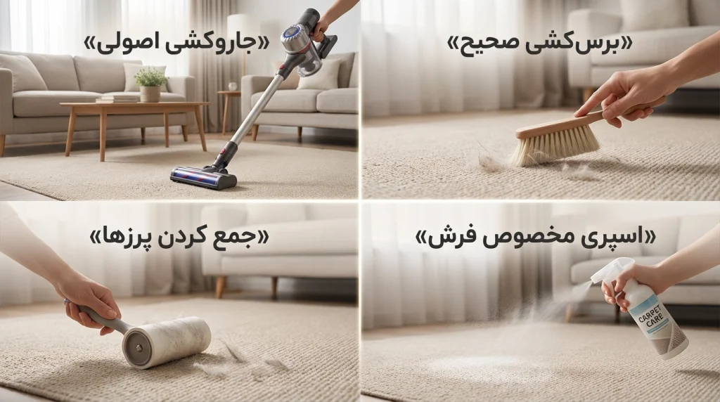 روش‌های مؤثر برای از بین بردن پرز فرش