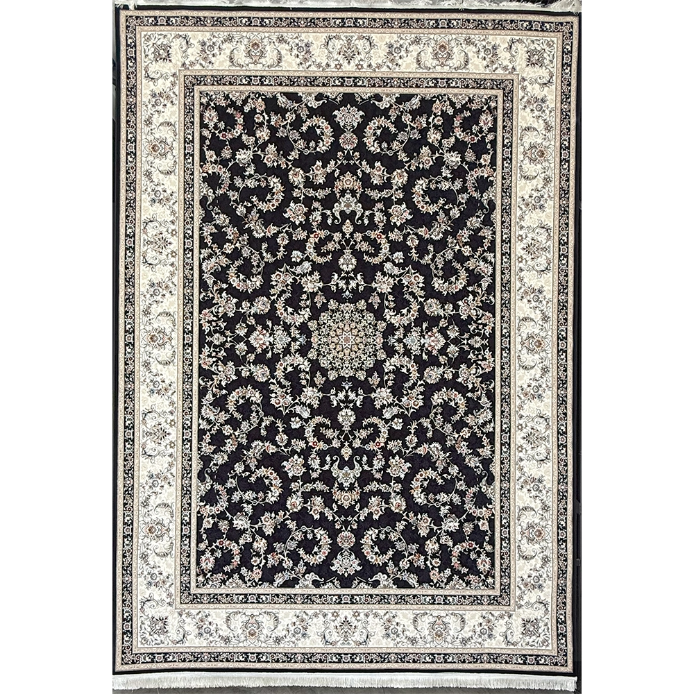 فرش 1200 شانه اکرلیک طرح شهریار زمینه سرمه ای