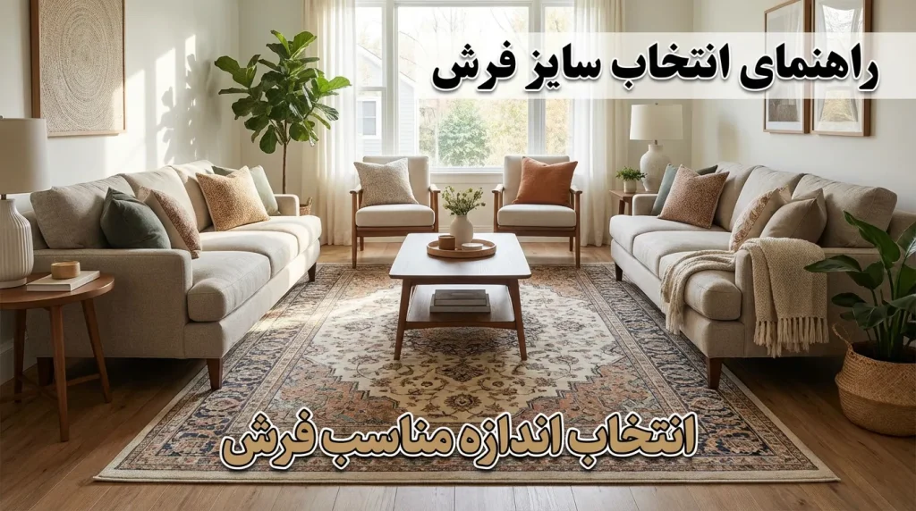 انتخاب اندازه مناسب فرش