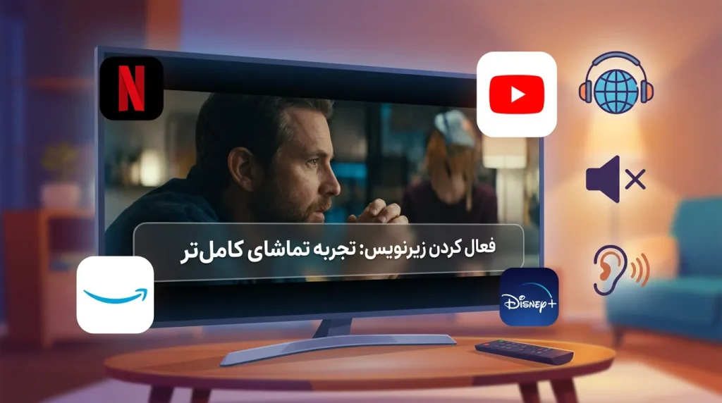 فعال کردن زیرنویس در برنامهها و سرویسهای استریم