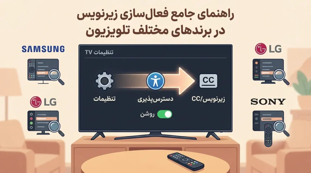 فعال کردن زیرنویس در تلویزیونهای مختلف