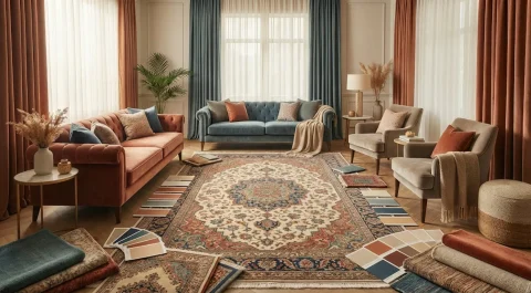 راهنمای جامع انتخاب بهترین رنگ فرش برای دکوراسیون خانه