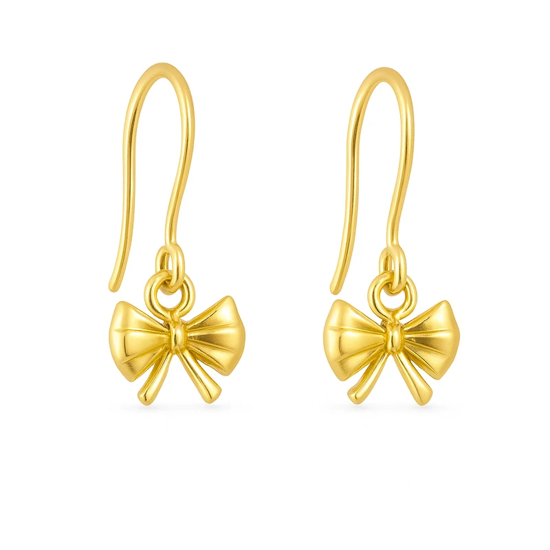 گوشواره طلا سری مینیمال طرح پاپیون