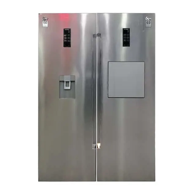 یخچال فریزر کلور دوقلو ROSSO PLUS یخساز اتومات (عرض ۲*۶۰) استیل