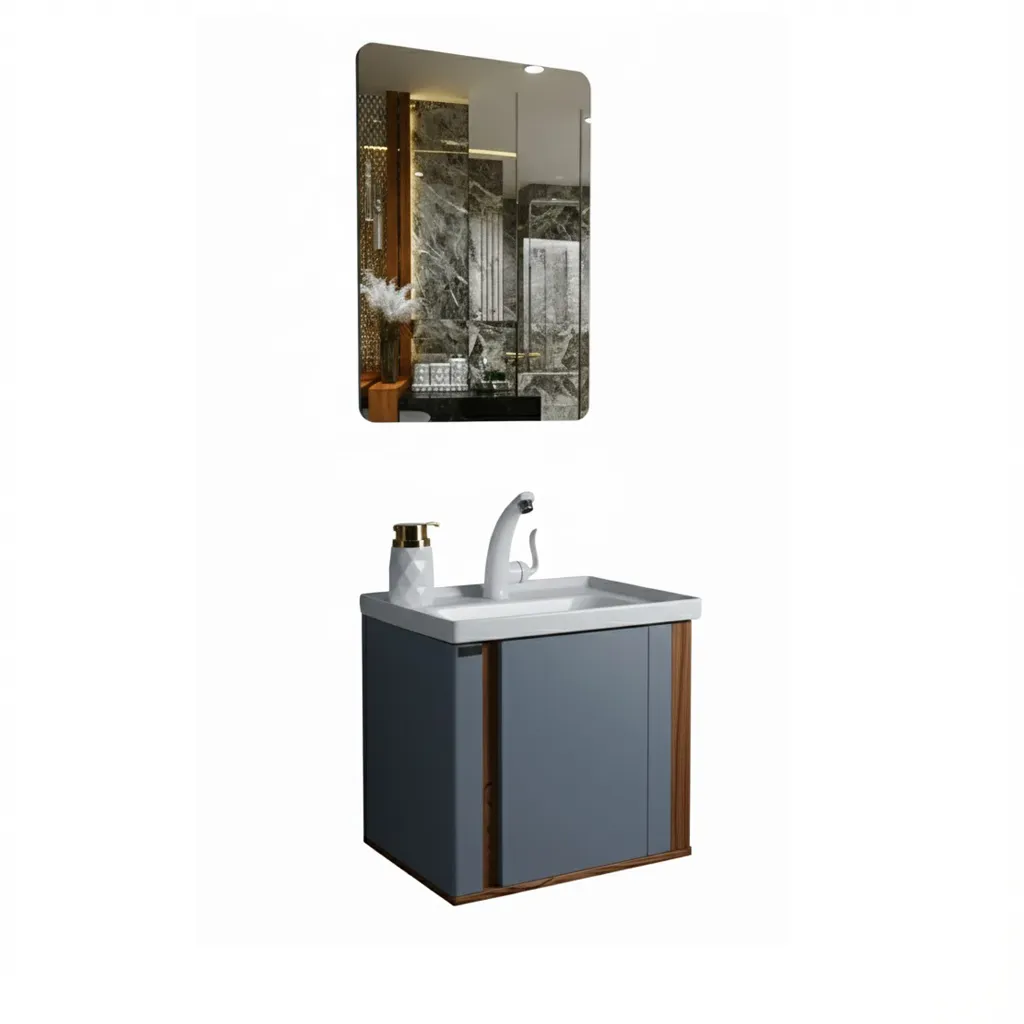 کابینت روشویی هیوا SERINA طوسی طلایی