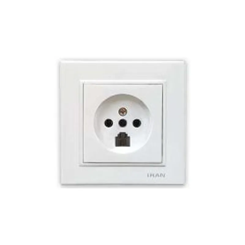 پریز تلفن دوکاره برلیان ایران الکتریک