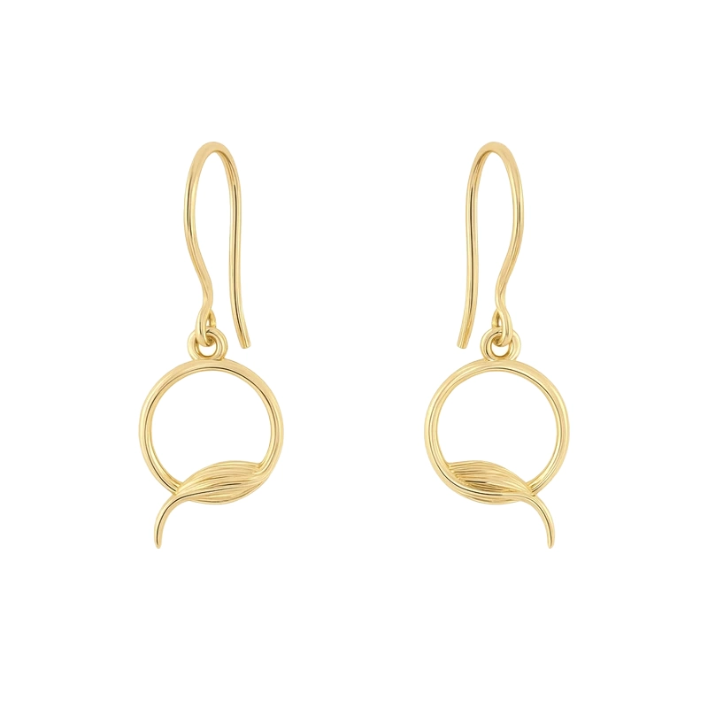 گوشواره طلا سری مینیمال دایره پیچ