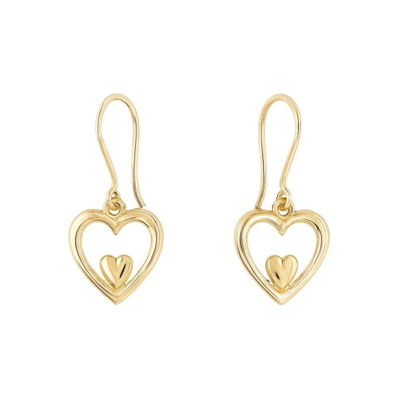 گوشواره طلا سری مینیمال طرح عشق ماندگار