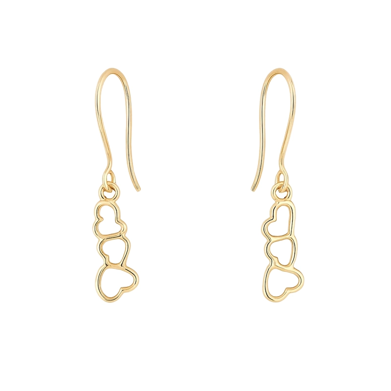 گوشواره طلا سری مینیمال طرح قلب آویز