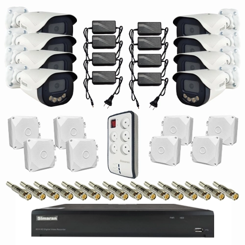 پکیج دوربین مداربسته 8 کانال 5 مگاپیکسل HD سیماران HD8CH5MP-212752