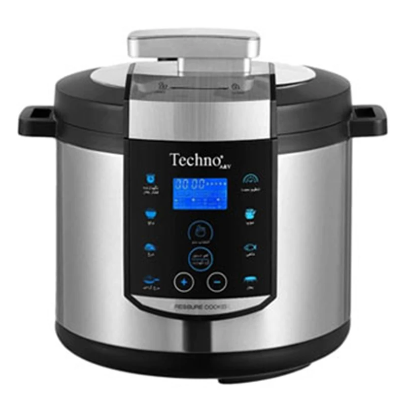 زودپز پلوپز چندکاره تکنو 622 استيل مشکي