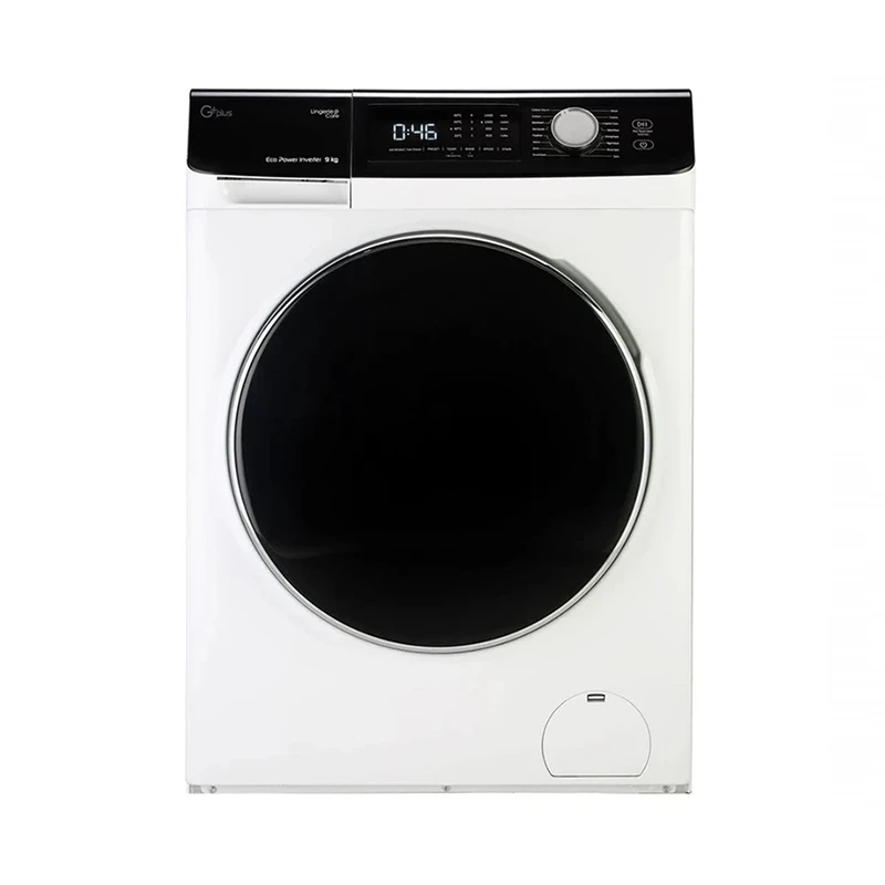 ماشین لباسشویی جی پلاس مدل GWM-P954W ظرفیت 9 کیلوگرم موتور BLDC