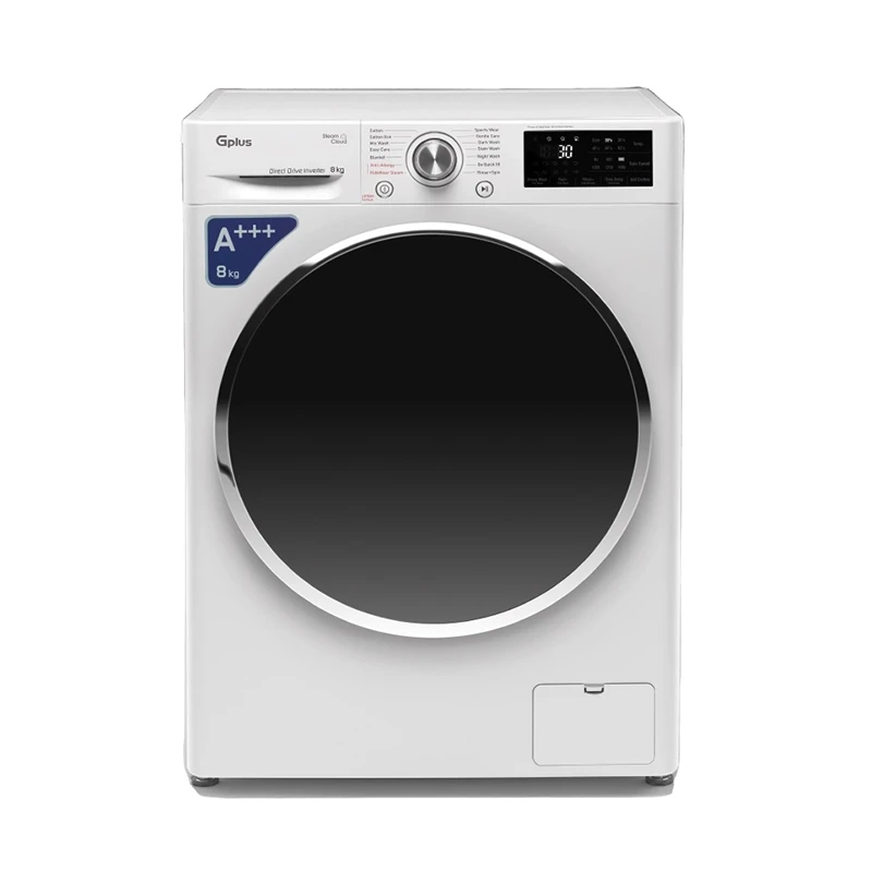 ماشین لباسشویی جی پلاس GWM-R87W.KTN ظرفیت 8 کیلوگرم