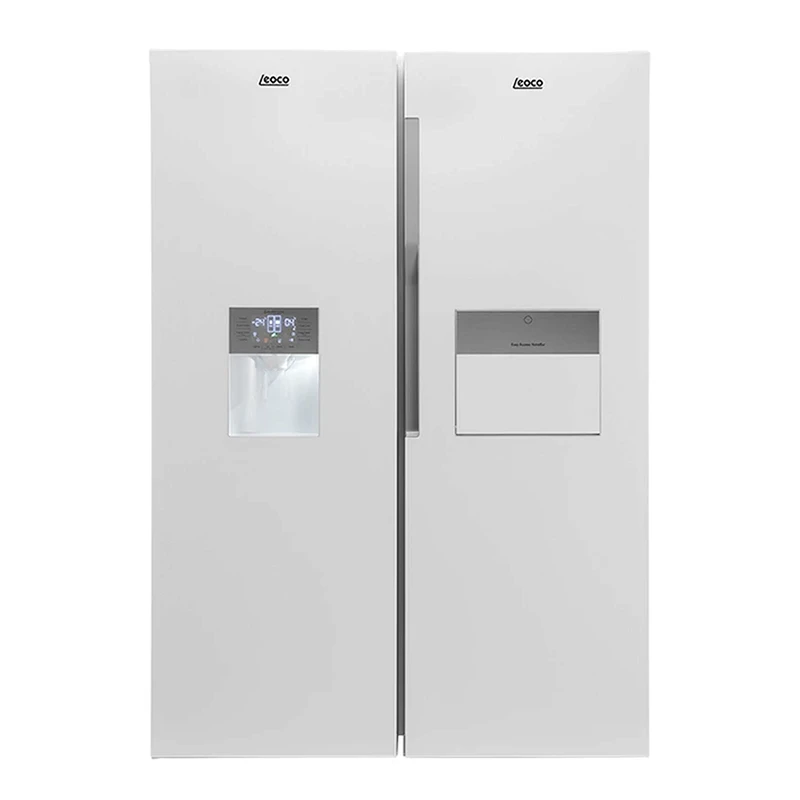 یخچال فریزر دوقلو لئوکو مدل LR300 ROYAL یخساز اتوماتیک بیرونی آبریز اتوماتیک هوم بار دار