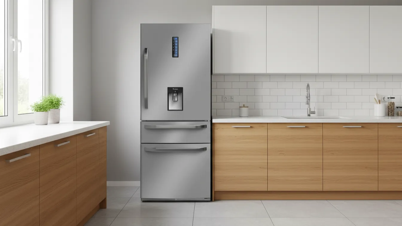 طراحی و ساختار یخچال فریزر الکترواستیل کارینا ES36 رنگ استیل