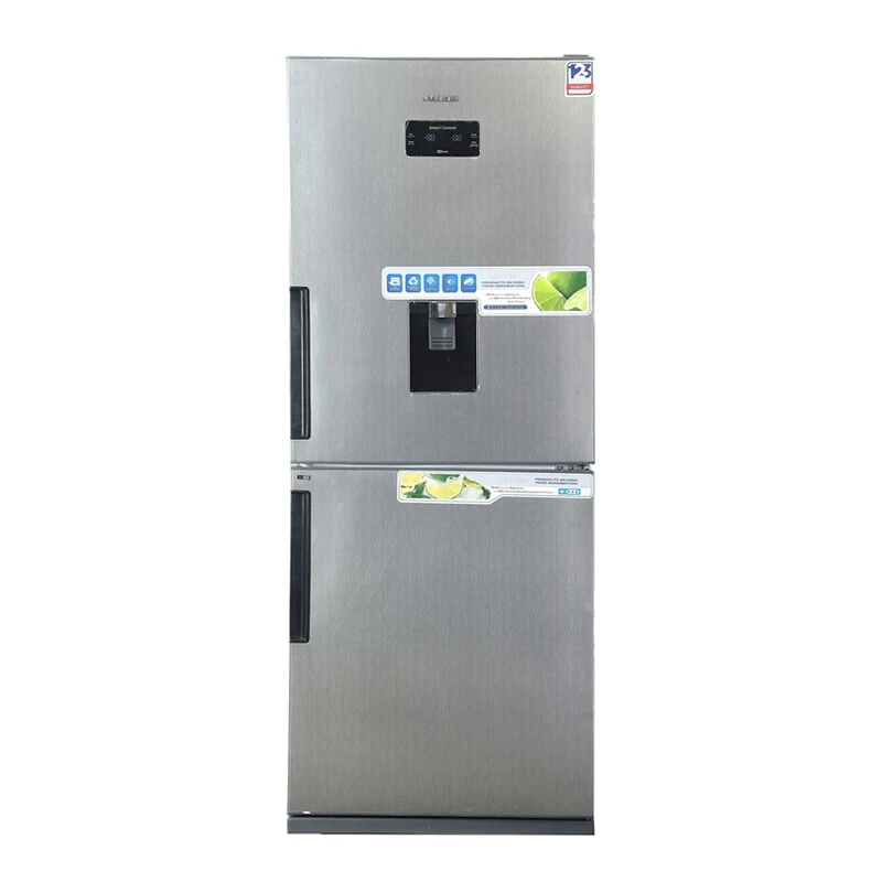 یخچال فریزر کمبی فریزر پایین استیلون مدل SPIRING-17402 یخساز دستی آبریز دار