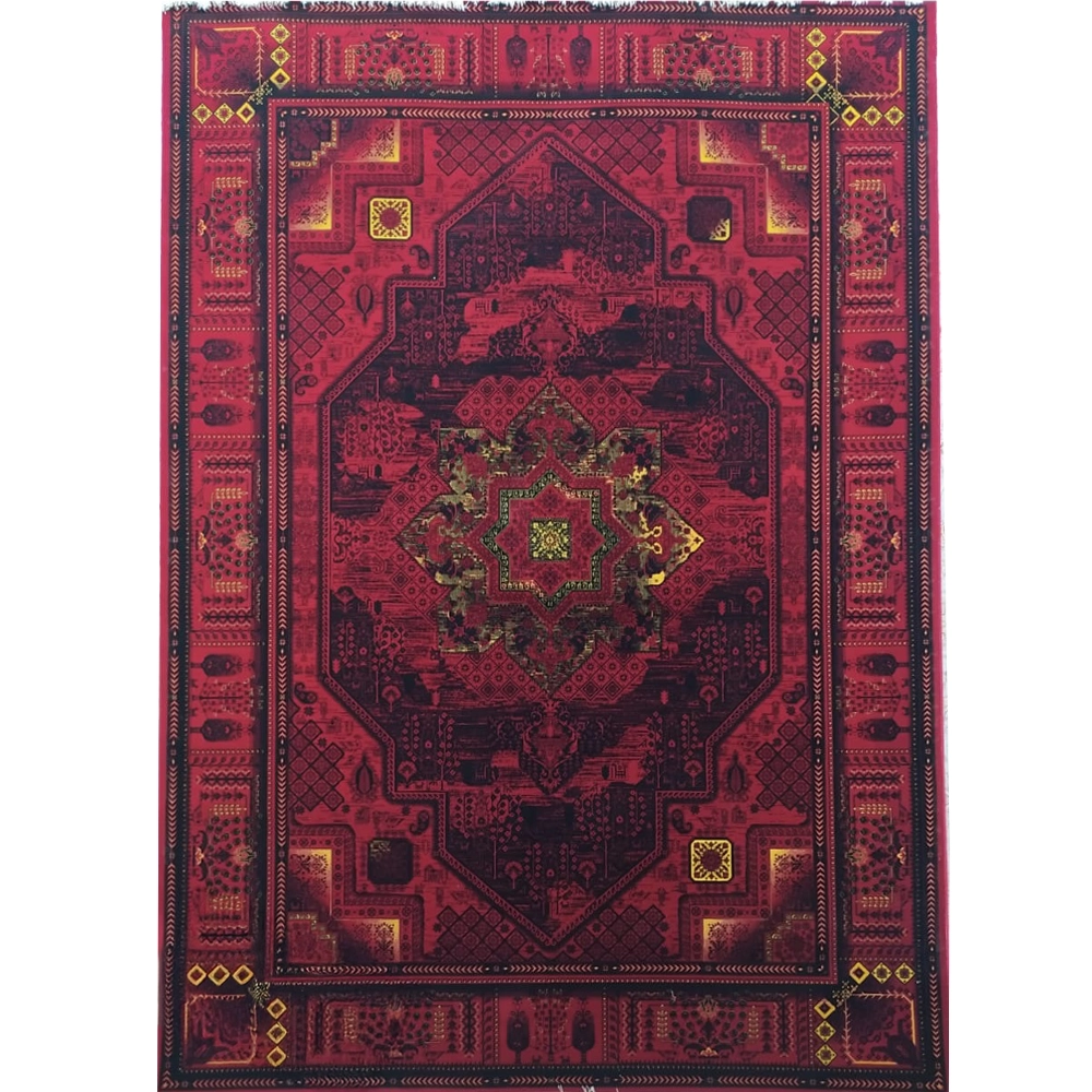 فرش 700 شانه تراکم 2550 نگین فیروزه مدل آگرین زمینه روناسی