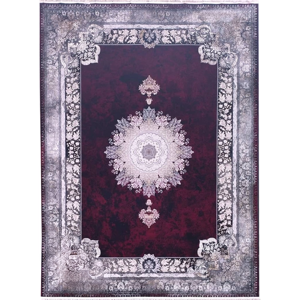 فرش 700 شانه تراکم 2550 نگین فیروزه مدل دیدار زمینه روناسی