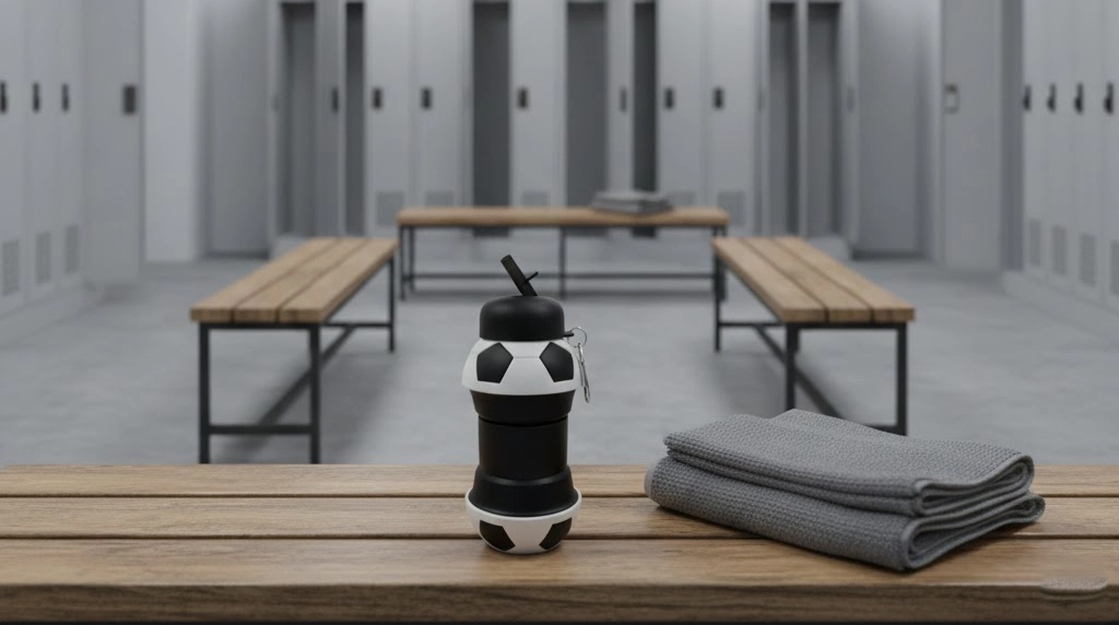 قمقمه سیلیکونی تاشو طرح توپ فوتبال