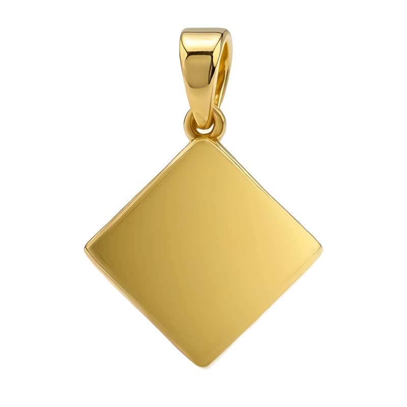 پلاک گردنی طلا مینیمالیست طرح لوزی