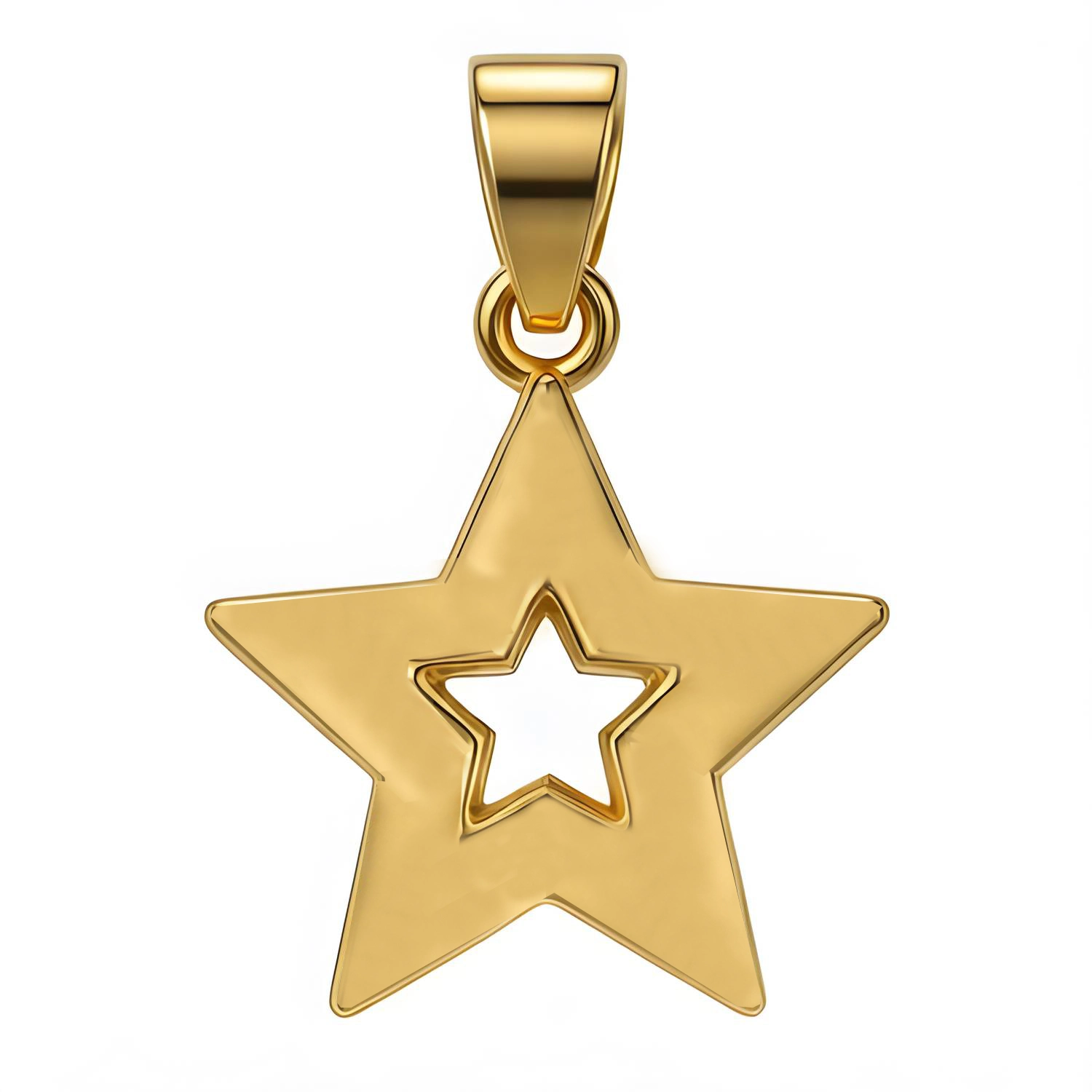 پلاک گردنی طلا مینیمالیست طرح تک ستاره