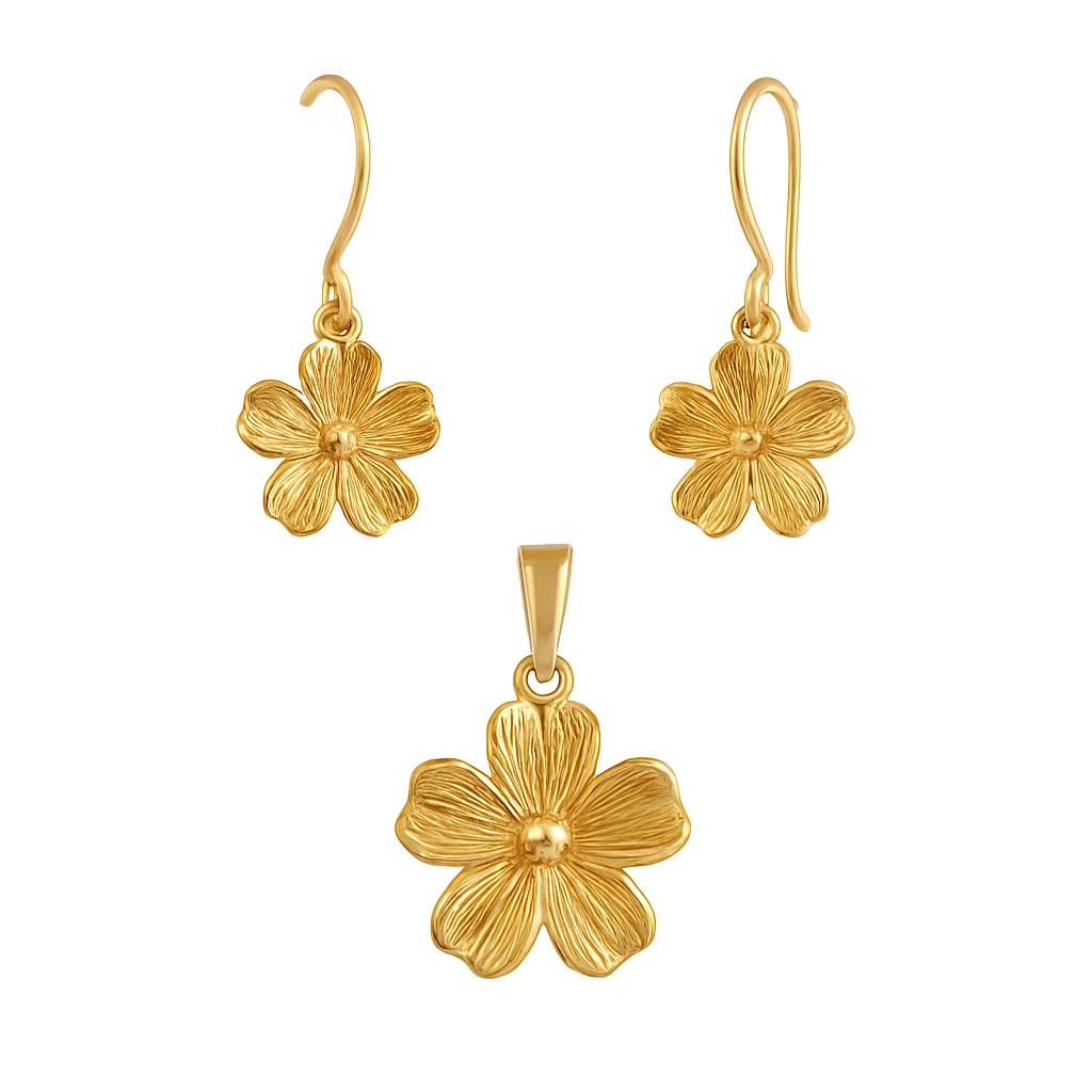 نیم ست طلا مینیمالیست طرح آوای بهار