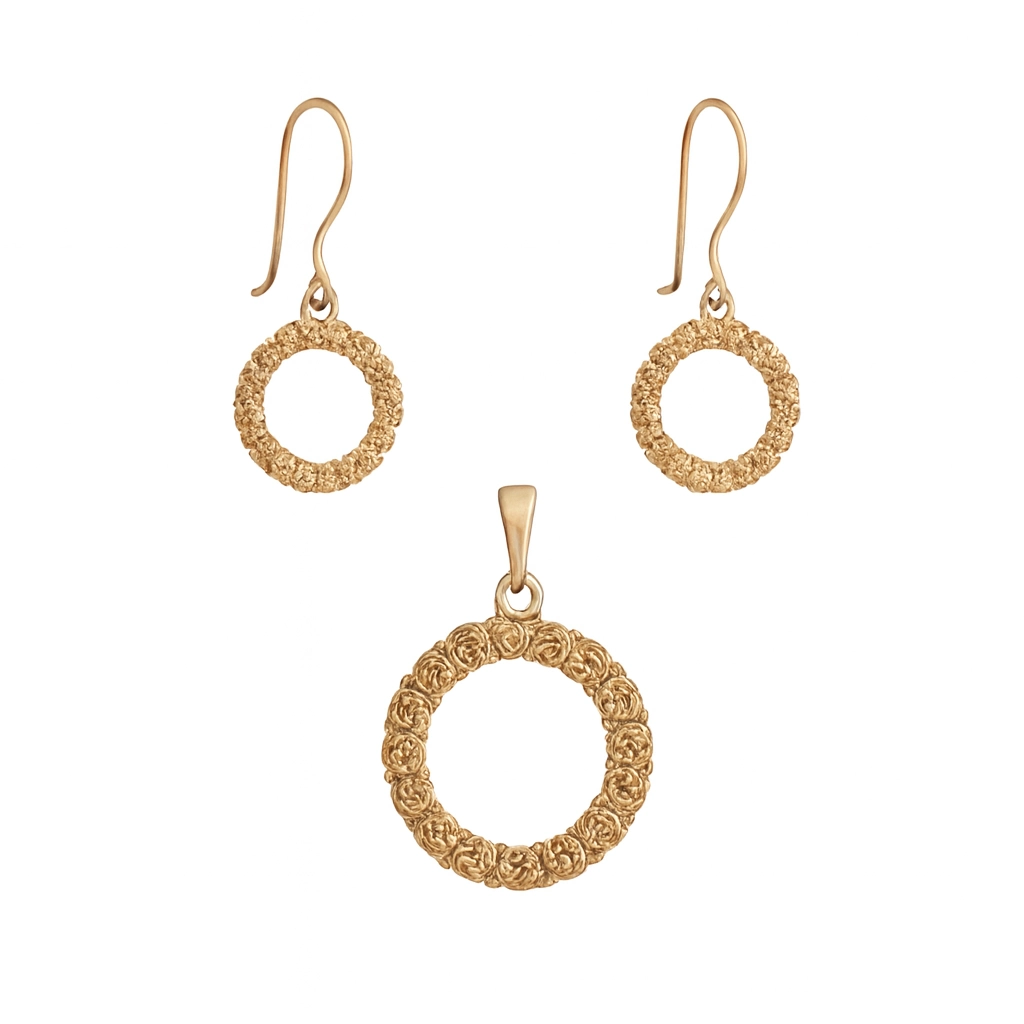 نیم ست طلا مینیمالیست طرح فروغ