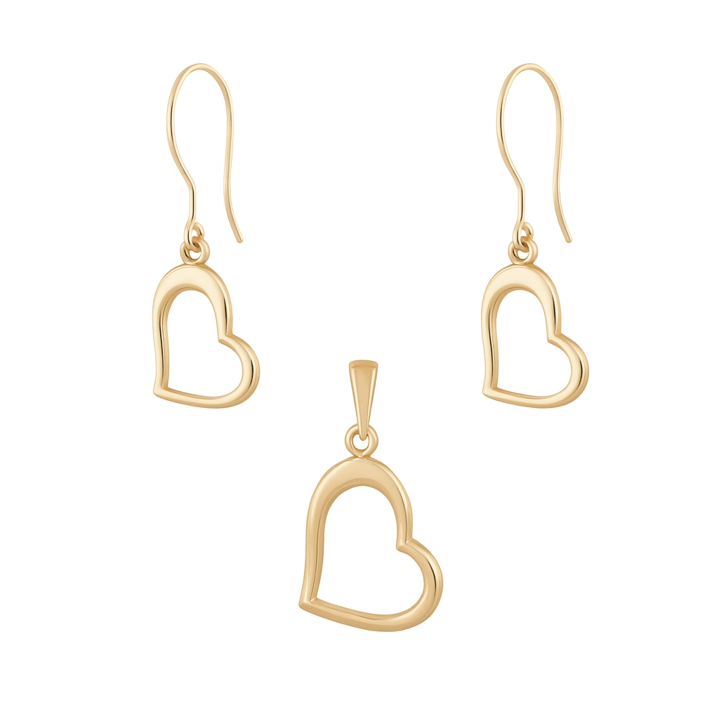 نیم ست طلا مینیمالیست طرح مهرزاد