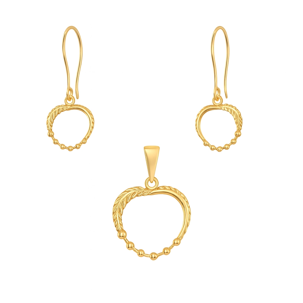 نیم ست طلا مینیمالیست طرح میلانو