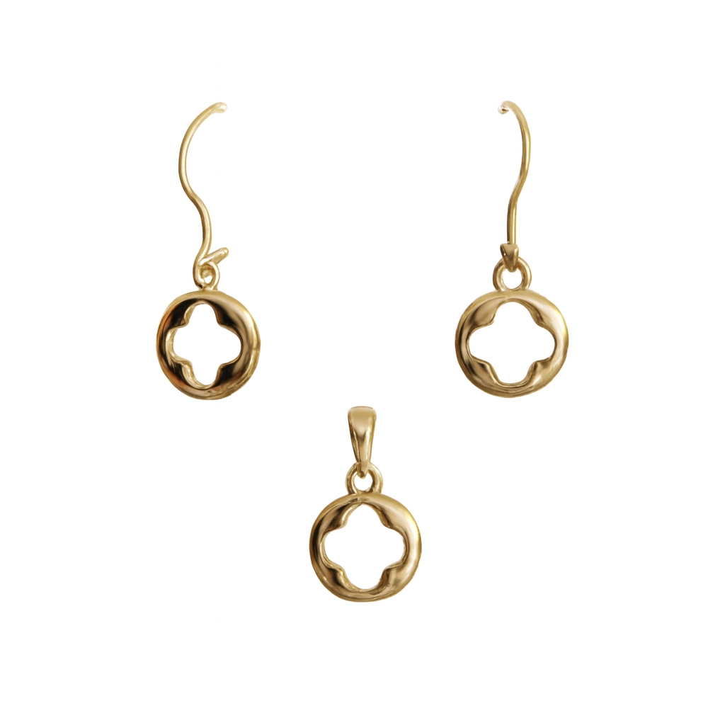 نیم ست طلا مینیمالیست طرح هاله ونکلیف