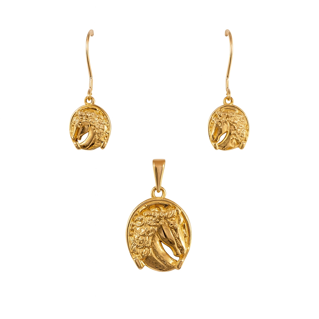 نیم ست طلا مینیمالیست طرح هرمس