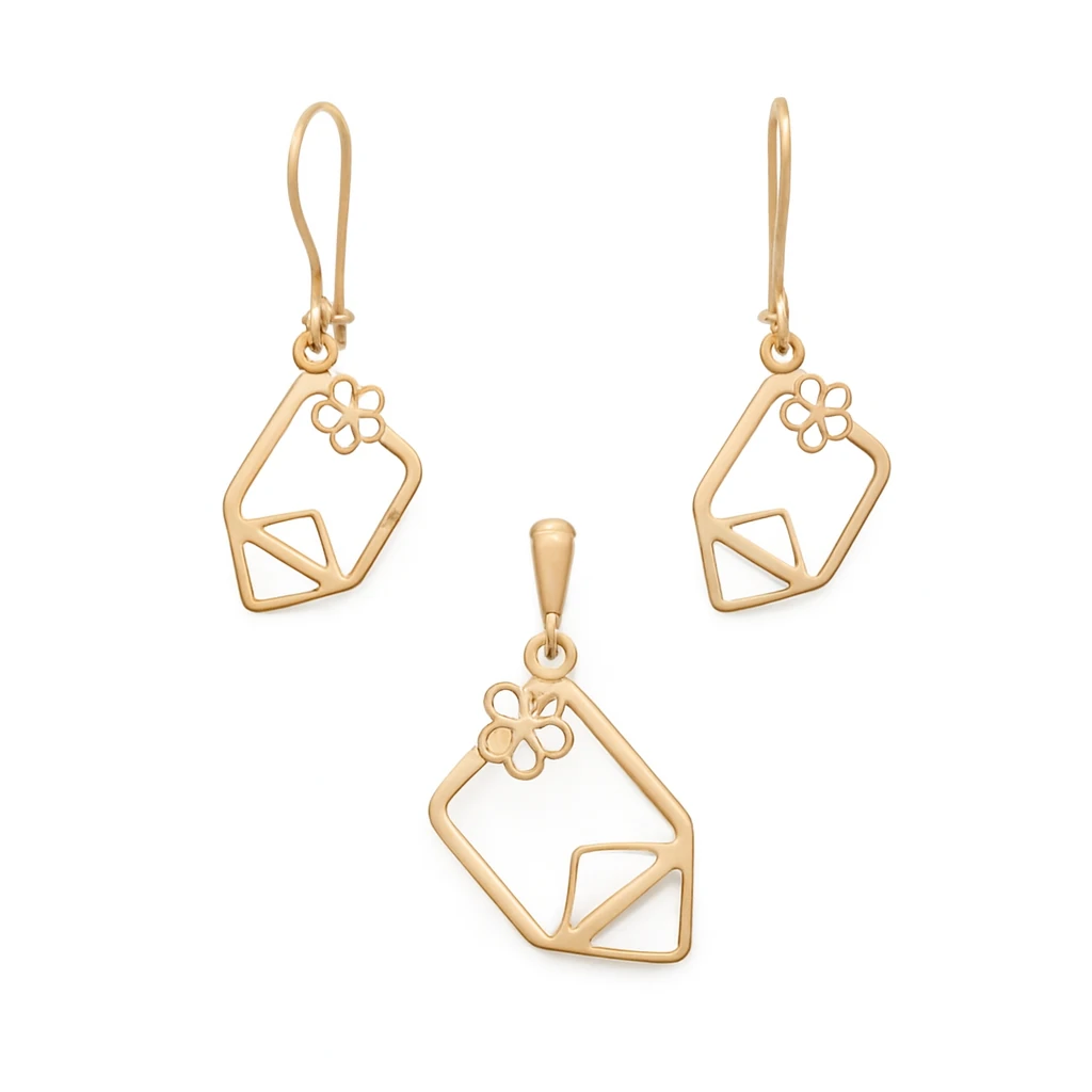 نیم ست طلا مینیمالیست طرح هوم لاو